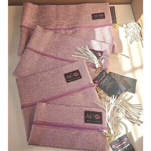 Purple Makeup Junkie Set of 4 Travel Cosmetic Bags for Women